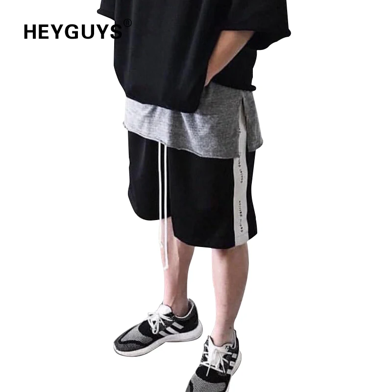 

HEYGUYS 2018 fashion shorts men street real US size fit hip hop fitness slim men clothing South Korea wear shorts