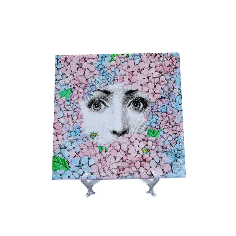 Lina черепица настенные декоративные панели креативная леди лицо Италия стиль ванная плитка глазурованная плитка украшение стола керамическое ремесло - Цвет: 14