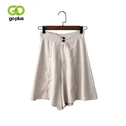 GOPLUS летние шорты женские s корейские винтажные повседневные пуговицы Высокая талия свободный крой шорты женские s однотонные шорты женские
