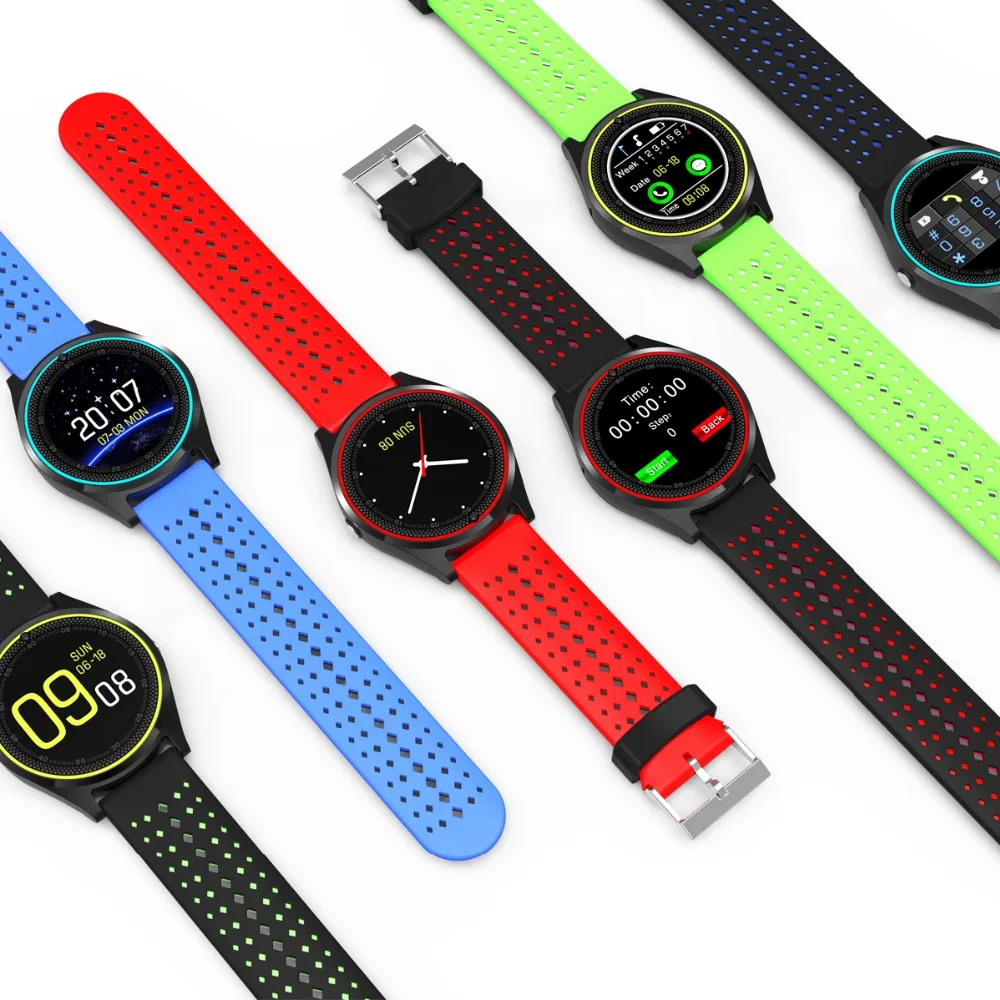 SCELTECH V9 Smart Watch With Camera Bluetooth Smartwatch SIM Card Wristwatch for Android Phone Wearable Devices PK Q18 X6 DZ09