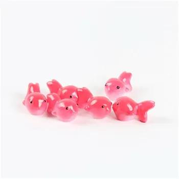 

ZOCDOU 1 Piece Goldfish Fake Kiss Fish Tank Small Model Statue Figurine Crafts Ornament Miniatures Flower Disk Garden Decor