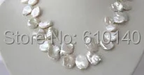 

YY@@RR2@white baroque keshi reborn freshwater pearl necklace h148