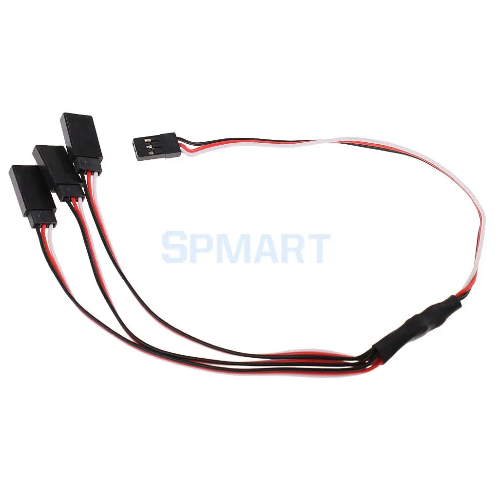 2x Y Splitter Servo Lead Extension Wire Cable for RC Futaba JR Connector 