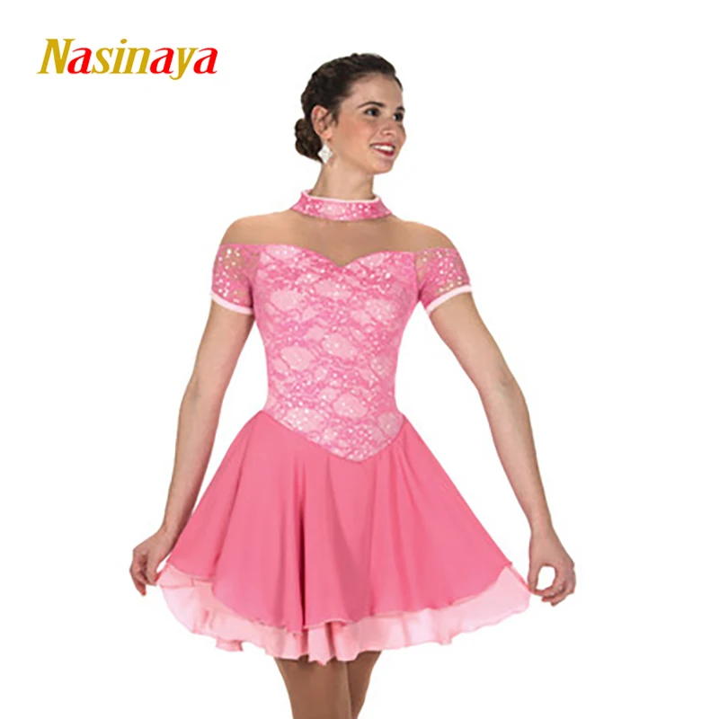 

Nasinaya Figure Skating Dress Customized Competition Ice Skating Skirt for Girl Women Kids Patinaje Gymnastics Performance 281