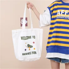 Корейская простая женская сумка, элегантная Холщовая Сумка, сумки на плечо в японском стиле, Повседневная сумка для покупок, сумка для девочек