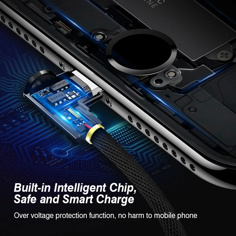 NOHON 90 градусов кабель для Apple iPhone X 8 7 6 6 S плюс iOS 8 9 10 11 быстро зарядки Reversible USB Зарядное устройство данных L изгиб кабели