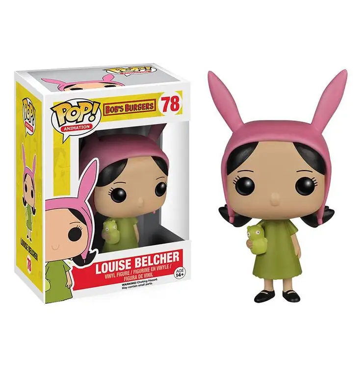 FUNKO Поп Боба бургеры Коллекционная модель дети игрушечные лошадки Боб Белчер винил фигурку для детей - Цвет: Box