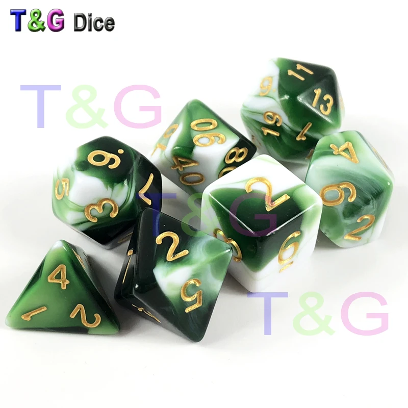 Brand New Doubled Color Dice 20 Different Set D4-D20 for DND RPG Portable Board Game As Gift