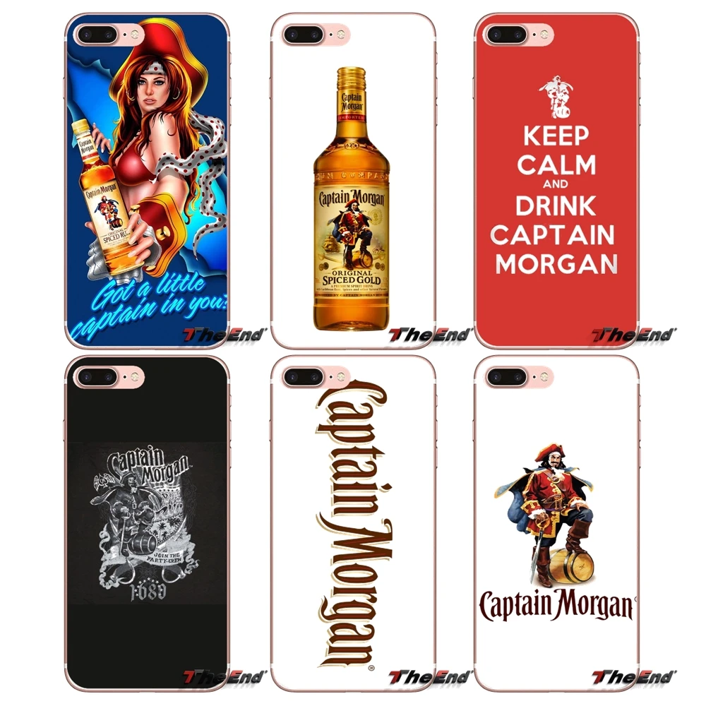Чехол для Телефона iPhone X 4 4S 5 5S 5C SE 6 6S 7 8 Plus Samsung Galaxy J1 J3 J5 J7 A3 A5 2016 2017 Captain Morgan Black Spiced