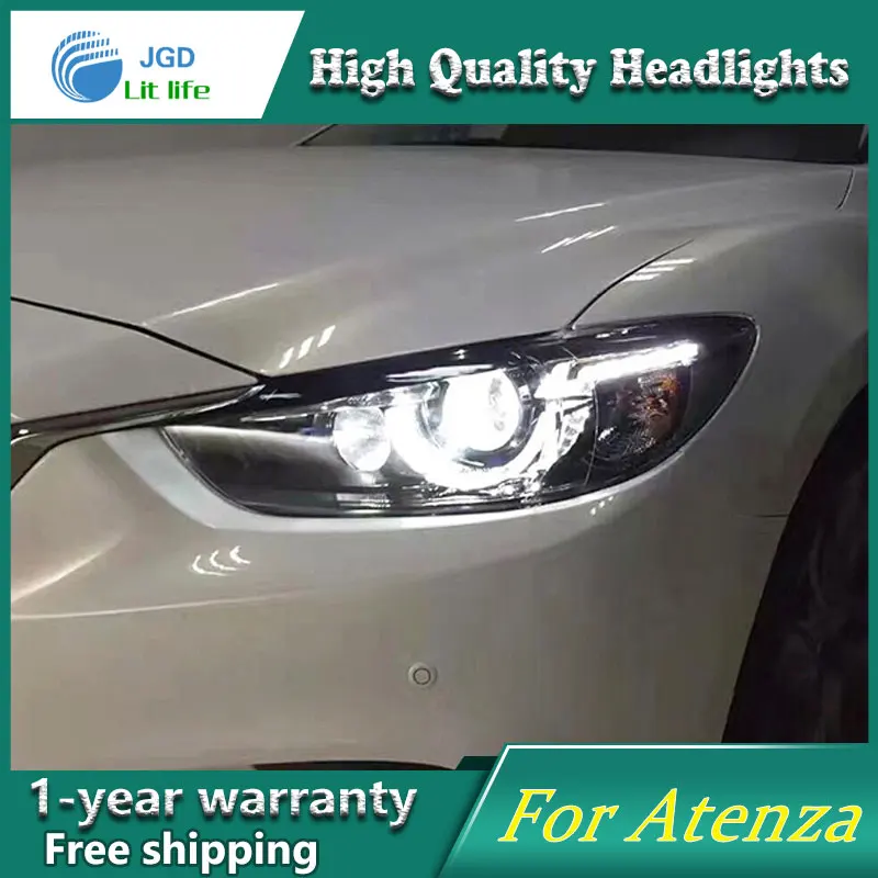 High Quality Car Styling For Mazda Atenza Mazda6 Headlights LED Headlight DRL Lens Double Beam HID