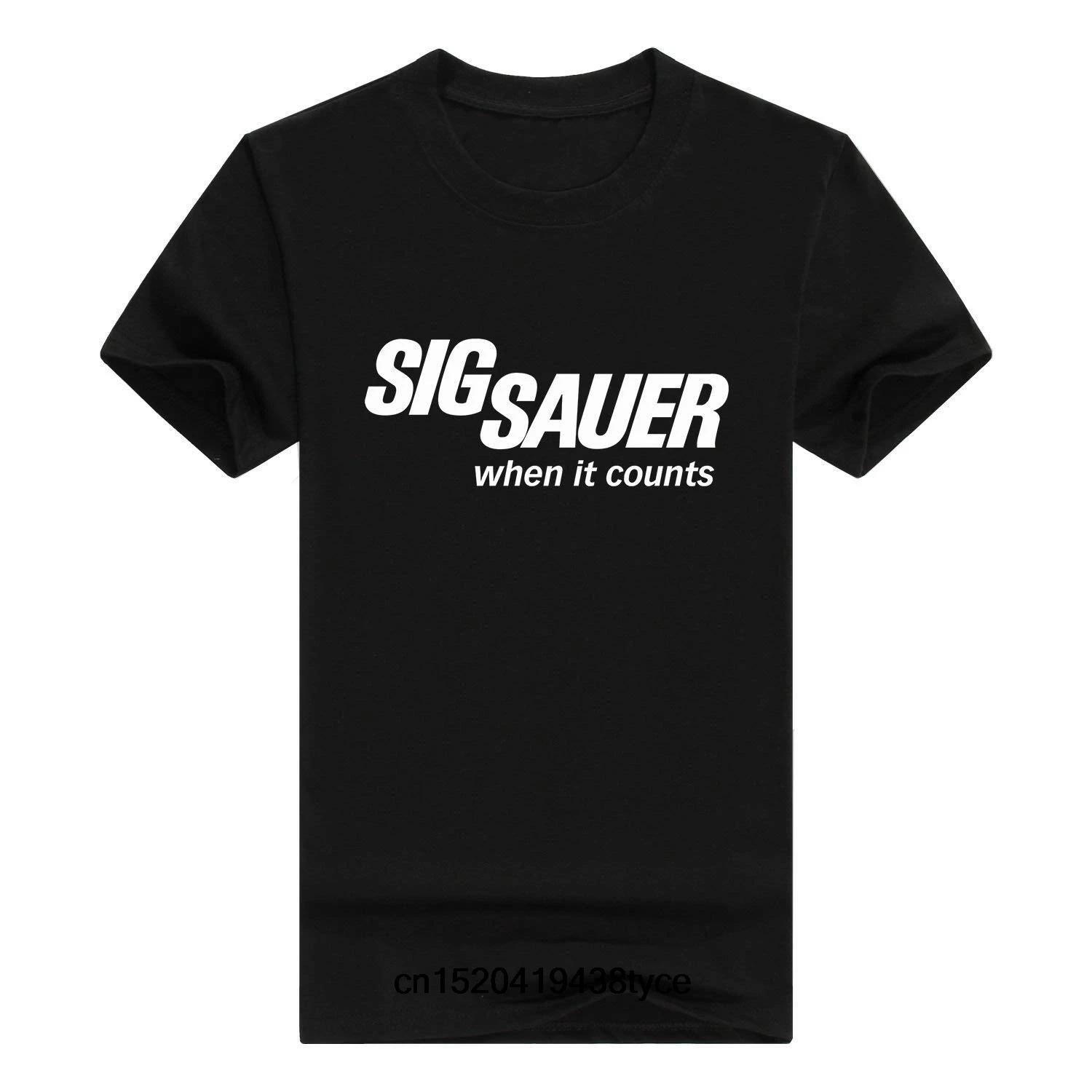 Sig sauer когда это подсчитывает забавные мужские хлопковые футболки повседневные |