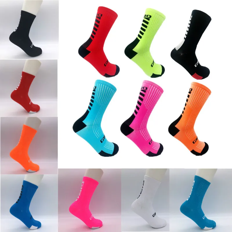 Новинка, мужские и женские носки Coolmax для велоспорта, дышащие носки для баскетбола, бега, футбола, разноцветные, 24 цвета