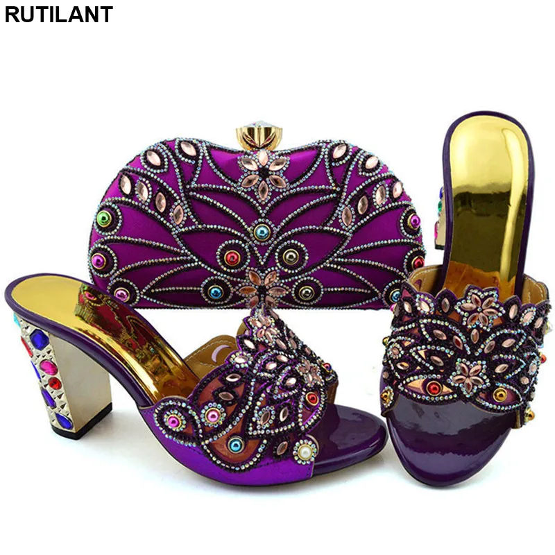 New Arrival Women Shoes and Bag Set In Italy Nigerian Women Wedding Pumps with Purse Summer High Heeled Party Shoes for Women New Arrival Women Shoes and Bag Set In Italy Nigerian Women Wedding Pumps with Purse Summer High Heeled Party Shoes for Women