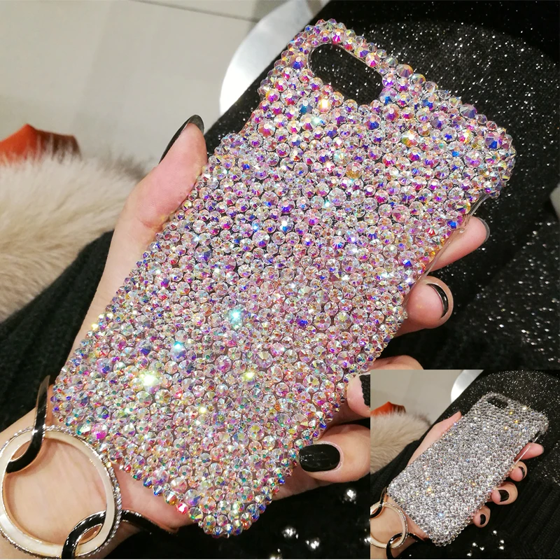 

Phone Case For Huawei Honor V10 V9 V8 6X 6A 7X 7i 6 7 Plus 8 9 Lite 4C 4X 5A Rhinestone Diamond Fitted Phone Cover Skins Shell