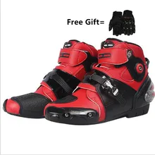 Profissional moto moto rcycle rbike botas botas de corrida de moto cross luvas de motociclista proteger tornozelo sapatos de moto à prova d’ água A9003 presente