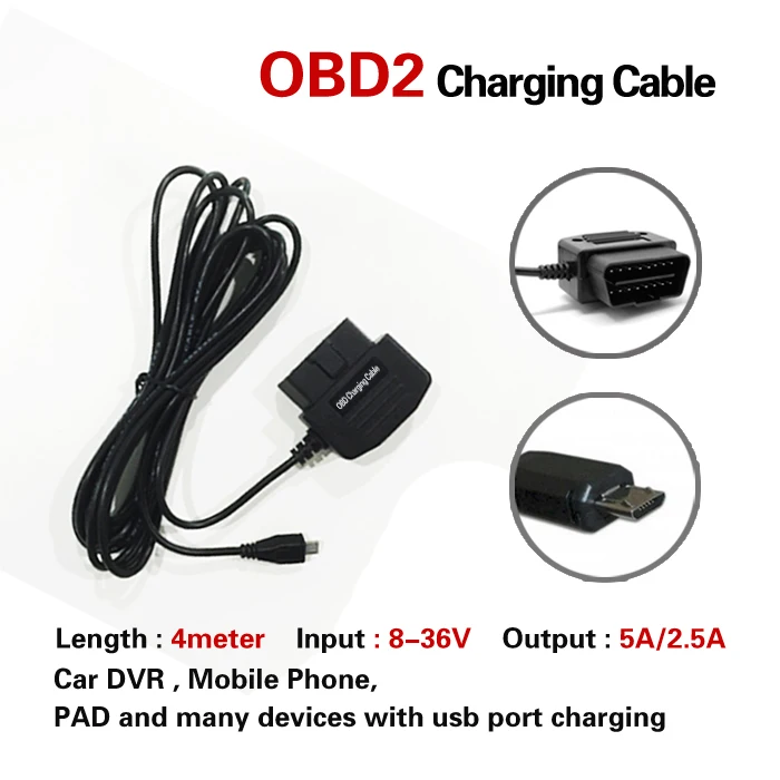 OBD2 к USB Micro USB или мини usbразъем OBD 2 16pin OBDII автомобильное зарядное устройство преобразует USB кабель