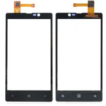 Original Black TOP Quality For Nokia Lumia 820 Front Panel Touch Screen Digitizer Glass Lens Sensor Replacement Free Shipping