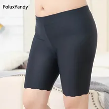Magro bodycon segurança calças curtas mulheres respirável esticado magro mais tamanho calções de segurança preto khaki pyadf05