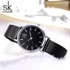 Shengke Fashion Watch Women Simple Black Mesh Band Bracelet Analog Wristwatch Relogio Feminino Montre Relogio Clock ► Photo 2/6