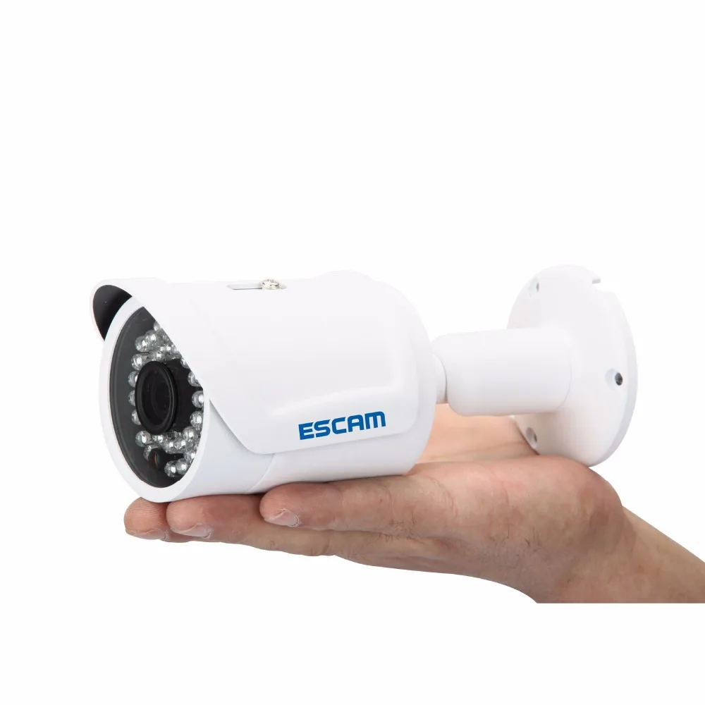 

ESCAM QD320 H.264 Dual-stream Encoding IR Bullet IP Network Camera HD 720P 1.0MP CMOS Sensor Adjustable IP66 Waterproof Shell
