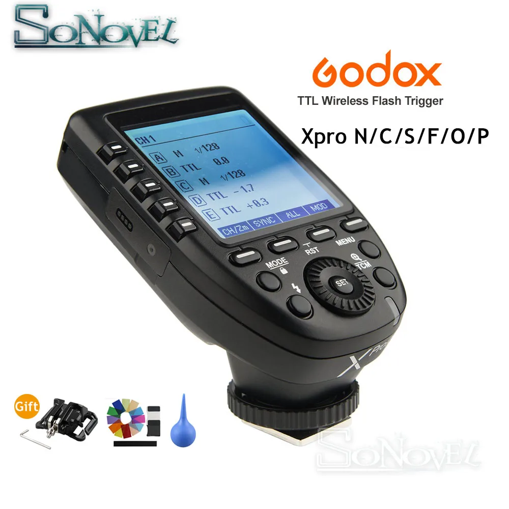 Godox Xpro-C/N/O/S/F/P 2 4G TTL беспроводной передатчик триггера X СИСТЕМА HSS 1/8000s для Canon Nikon Sony