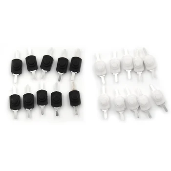 

10PCS DC 30V 1A Black On Off Mini Push Button Switch for Electric Torch 12*8MM