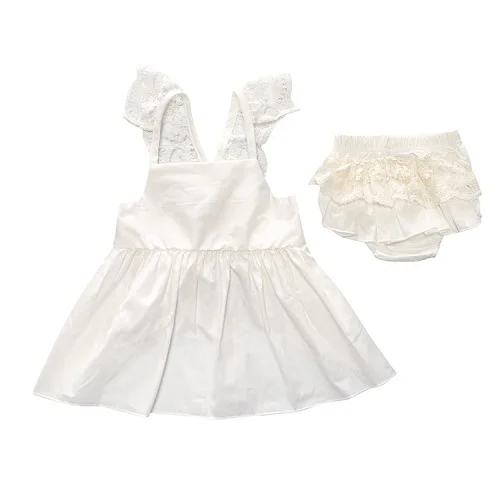 Комплект одежды для маленьких девочек, летнее платье для маленьких девочек+ штаны, одежда для малышей, платье принцессы
