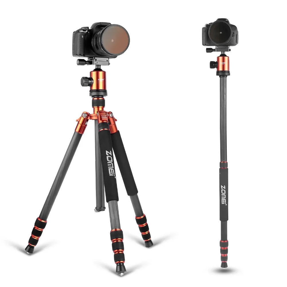 65 inch Professional SLR Camera Carbon fiber Travel Tripod Portable