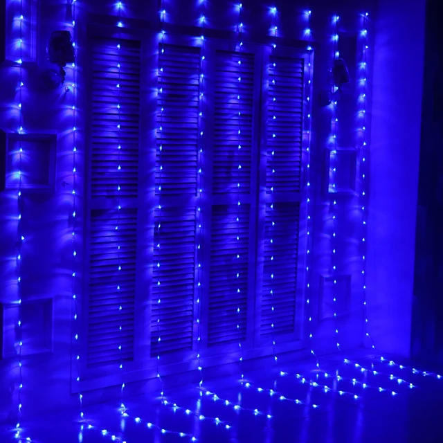 6m X 3m 640 Bulbs Led Rainfall Lights Christmas Waterfall Curtain 6m X 3m 640 Bulbs Led Rainfall Lights Christmas Waterfall Curtain Outdoor Garland Decoration For Wedding Holiday