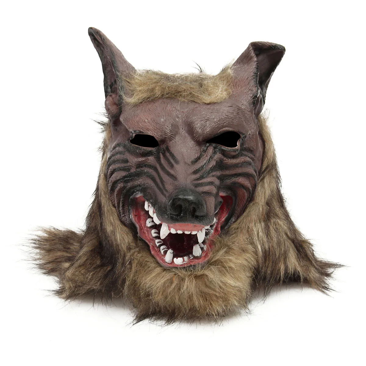 Creepy Full Face Wolf Latex Mask and Wolf Claws Theater Prank Prop Crazy Masks Halloween Costume Wolf Gloves - Цвет: Mask