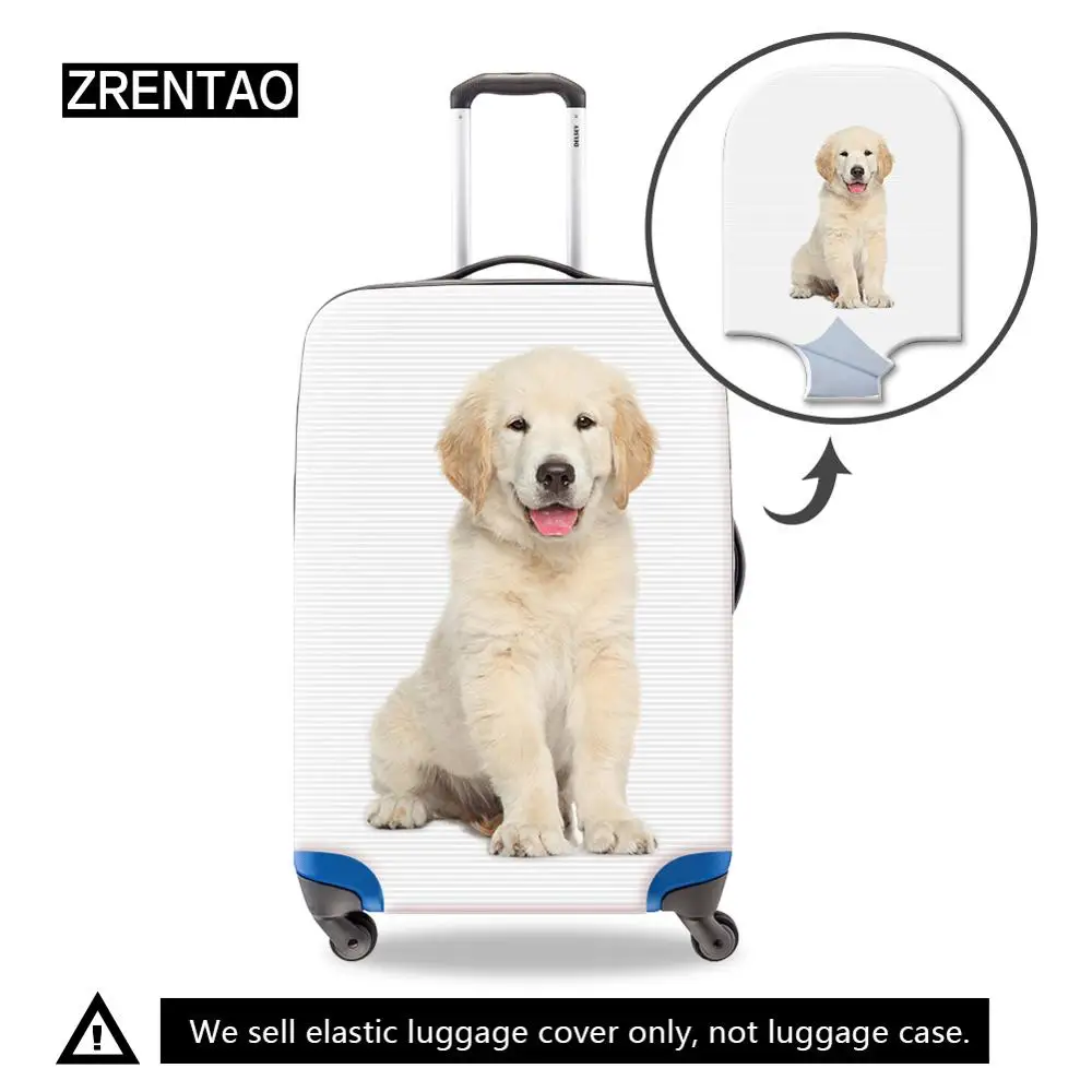 dog print suitcase cover