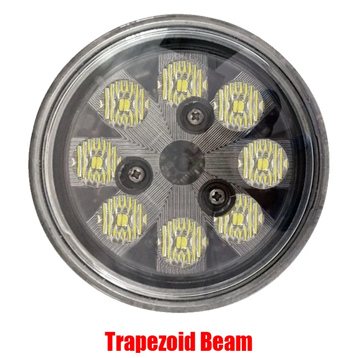 Светодиодные круглые 24 Вт рабочие огни 12 В Par 36 прожекторы 4,5 дюймов такси пейзаж передние фары для сельскохозяйственный трактор огни x1pc - Цвет: Trapezoid beam