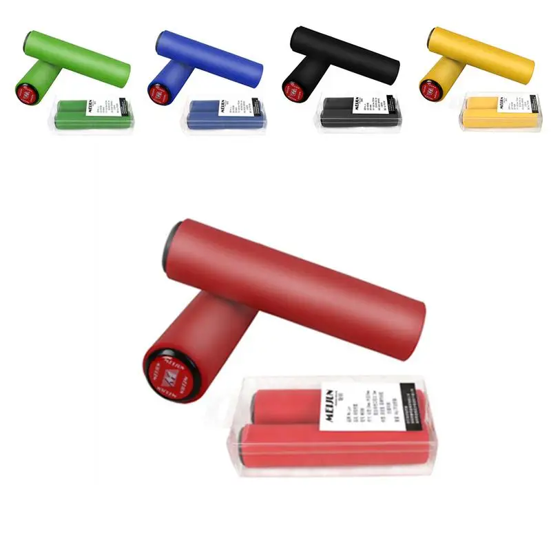 

Silicone Bicycle Grips MTB Sponge Handlebar Grips Anti-skid Shock-absorbing Soft Bike Grips Ultraight Cycling Handlebar