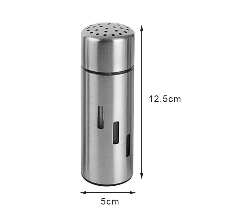Бутылка для хранения специй из нержавеющей стали, шейкер для перца, банка для трав, контейнер для соли и сахара, настольный органайзер, кухонные аксессуары