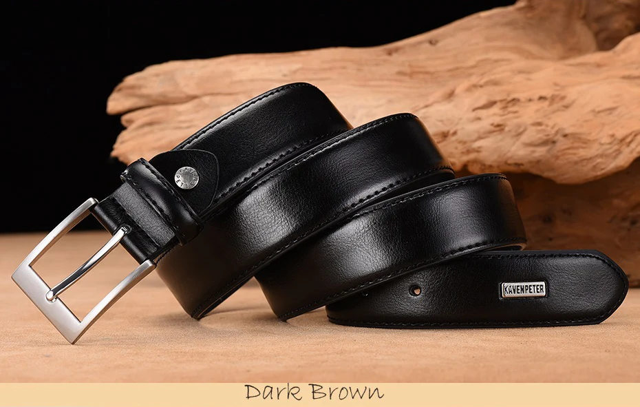 mens black leather belt Men's Belt Luxury Business Leather Male Waist Belt Cowhide Genuine Leather Classic Black Trouser Belt Cummerbunds Dropshipping black leather belt