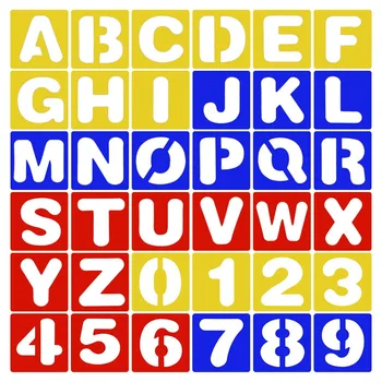 

26 English Letters Alphabet Stencil with 10 Number Template Set for Kids DIY Painting Drawing Learning Scrapbooking Board