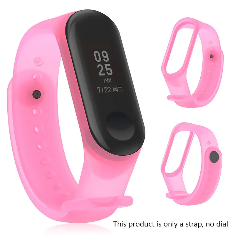 

TPU Transparent Replacement Strap for Mi Band 3 Strap Bracelet Replacement for Xiaomi Miband 3
