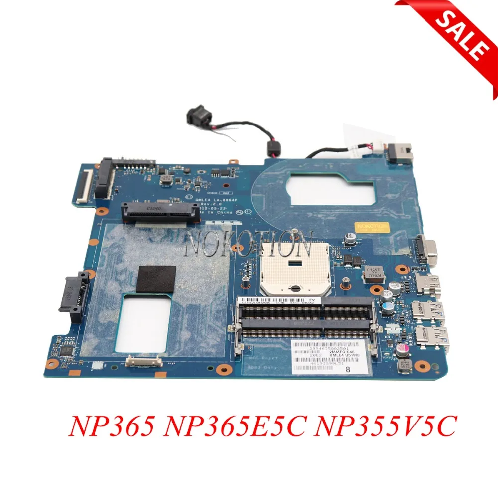 NOKOTION QMLE4 LA-8864P материнская плата для ноутбука samsung NP365 NP365E5C NP355V5C гнездо FS1 DDR3 основная плата полностью работает