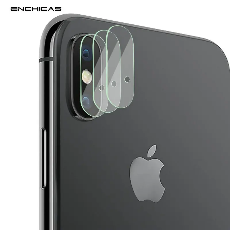 ENCHICAS 3 Pack Back Camera Lens Protector for iPhone X 2