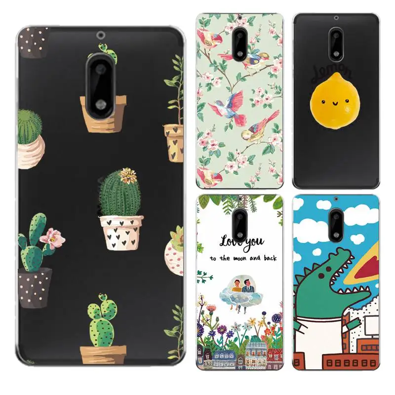Мягкий прозрачный чехол из ТПУ для Nokia3 5 6 8 N540 N640 N535 N830 Fundas с лимонным принтом
