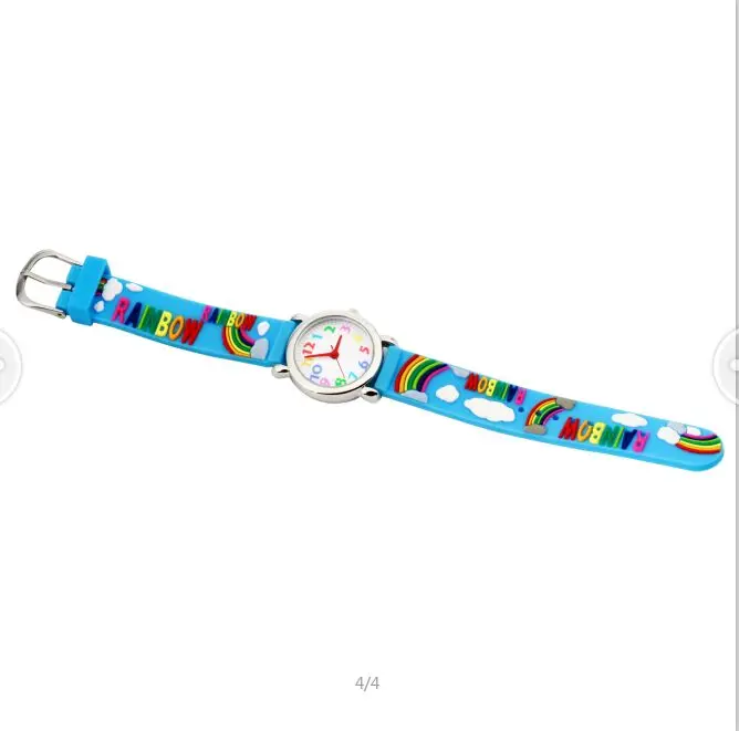 Бренд WiILLIS Детские красочные резиновые водонепроницаемые часы для студентов радужные милые желеобразные часы с японским механизмом