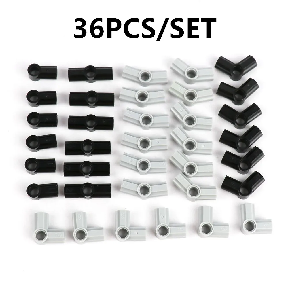 

Legoes Compatible Technic Parts Axle Pin Connector Angle Element Bulk Building Blocks Toys for Children Boys Birthday 36pcs