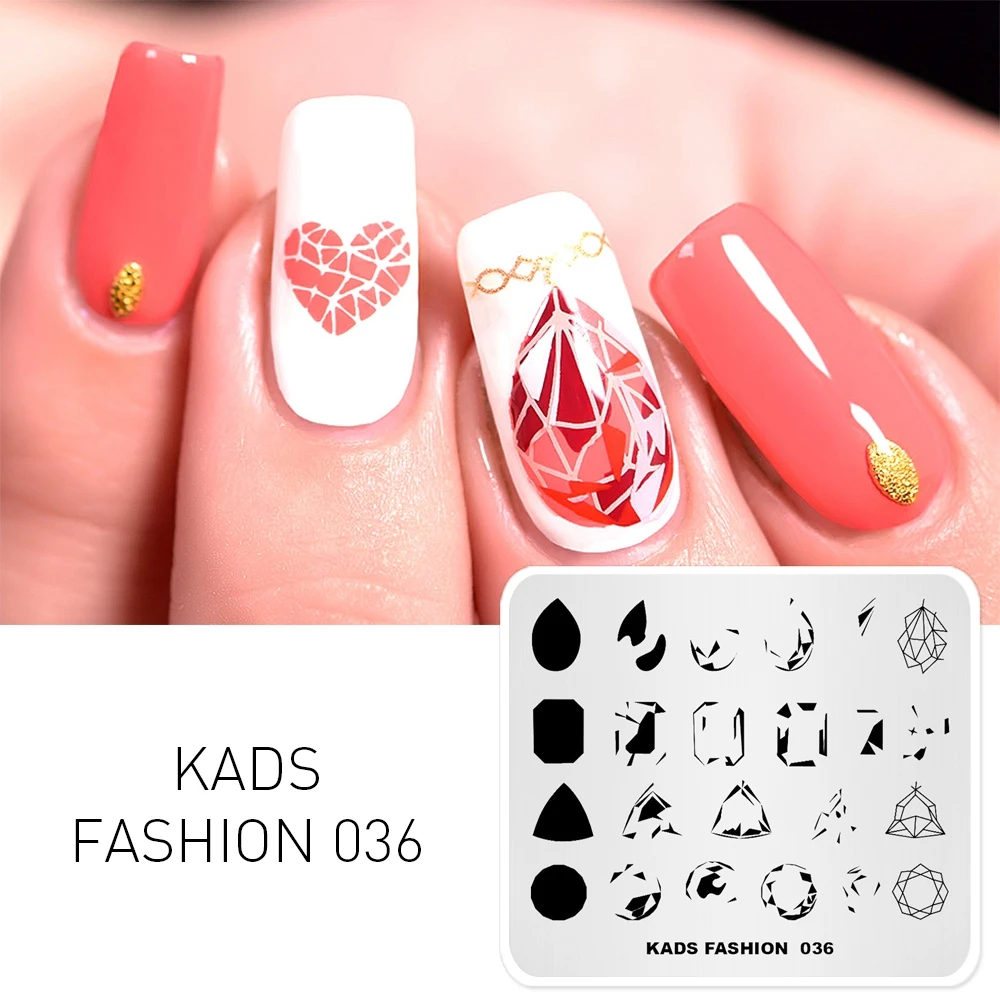 Kads Fashion 036 Shinning Jewel Nail Stamping Plates New Arrival Nail Art  Stamp Stamping Template Image Plate Nail Art Stencils - Nail Templates -  AliExpress