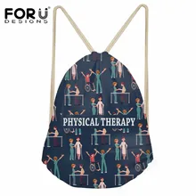 FORUDESIGNS/ФИЗИОТЕРАПЕВТИЧЕСКИЙ узор, дорожная сумка на шнурке, Женская Повседневная сумка для хранения обуви, модный рюкзак для девочек