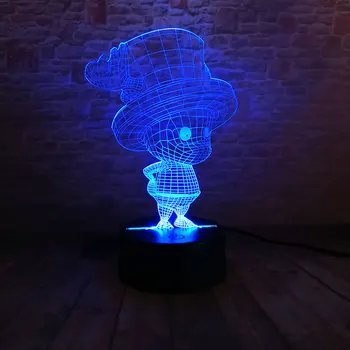 

Luminous 3D Illusion LED NightLight Colourful Light Glow in the Dark ONE PIECE Anime Figma Tony Tony Chopper Model Toys