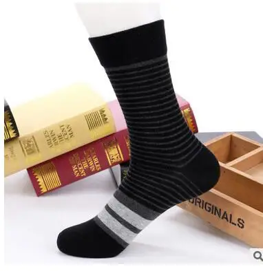 

100pairs/lot fedex fast england style man casual autumn winter cotton socks stripe crew socks casual socks