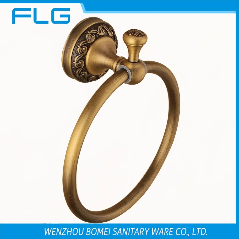 Free Shipping Bathroom Accessories Antique Brass Towel Ring