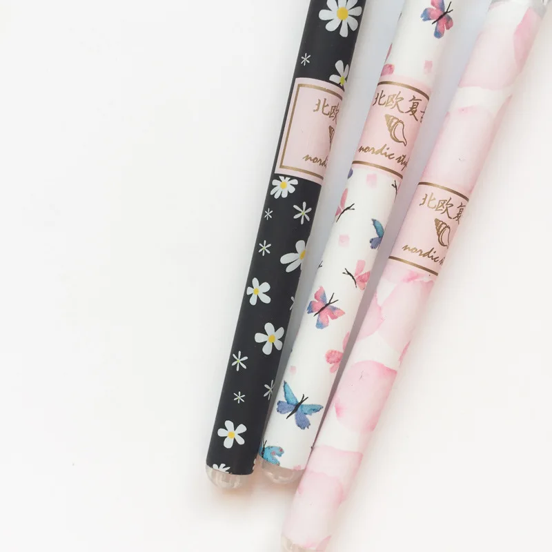 

2 pcs/lot Daisy Butterfly Sakura Gel Pen Signature Pen Escolar Papelaria School Office Supply Promotional Gift