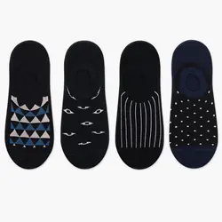 4 пары Горячая 2019 новый креативный дизайн Для мужчин Для женщин носки до лодыжки Черный Бизнес Стиль Happy забавные животные цветные