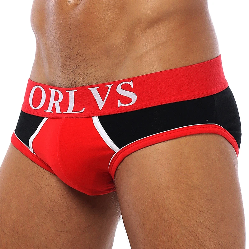 ORLVS 3 шт. сексуальное мужское нижнее белье трусы для геев cueca мужские хлопок